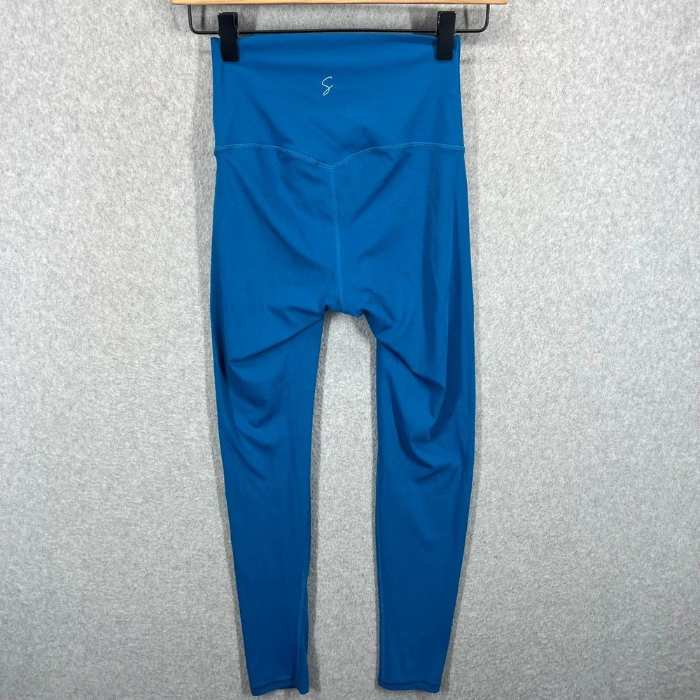 SSYS The Label Leggings Womens S Blue High Waisted Athletic Yoga‎ EUC